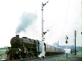 Note the lovely repeating type signal as 44811 leaves Ashby Magna on 11th August 1966.