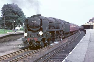 35011 calls at Basingstoke with an inter-regional working in 1965.