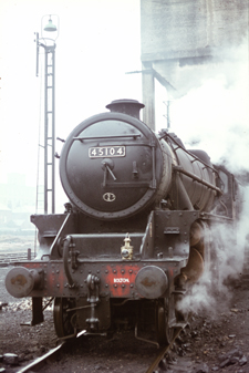 45104 at the coaling stage of Bolton shed on 12th February 1968. Read Eric Parker's comment about it below.