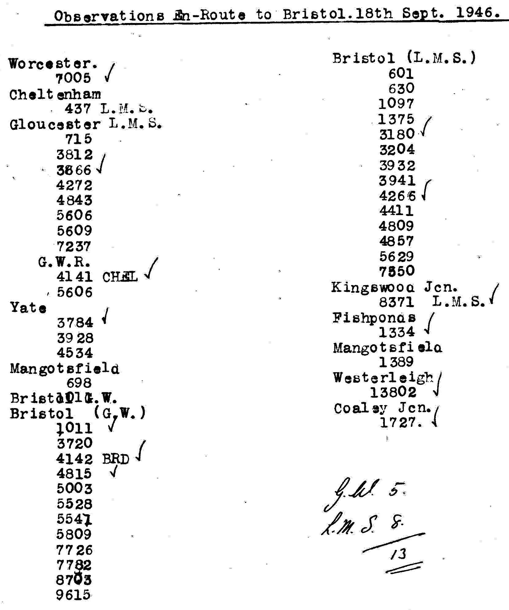 18th September 1946 - Trip to Bristol.