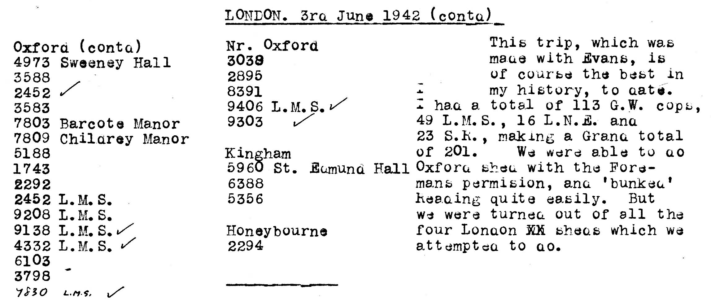 3rd June 1942 - Trip to London.