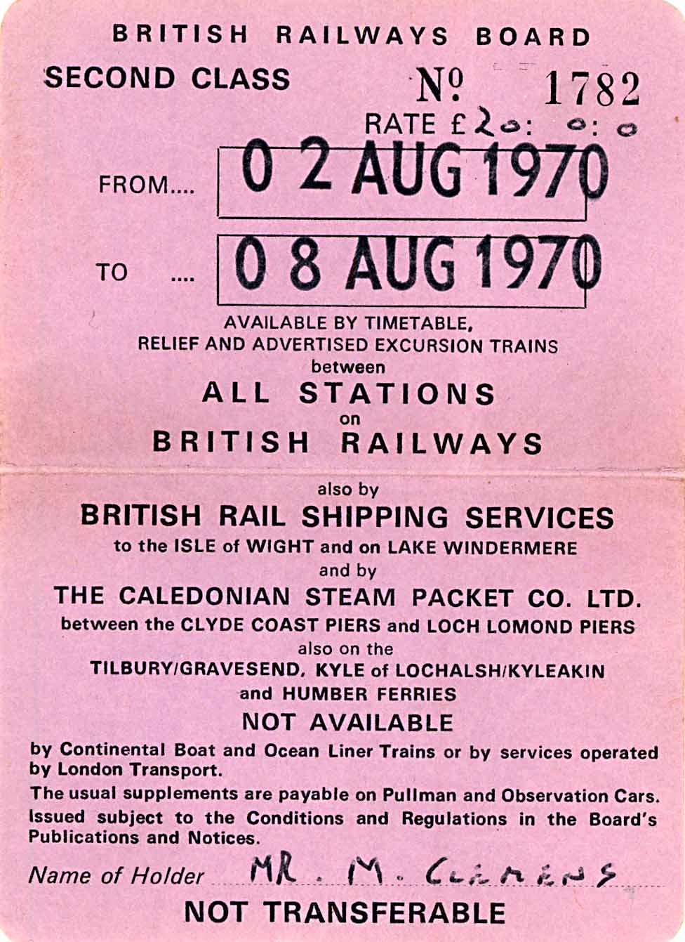 2nd August 1970