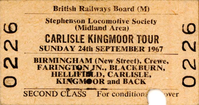 Despite what the ticket says the tour ran on 15th October 1967, postponed from 24th September because of a guards strike.