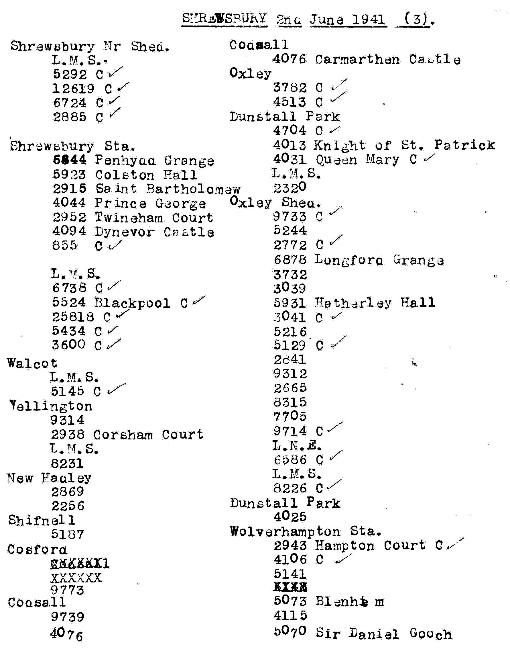 2nd June 1941 - Trip to Shrewsbury.