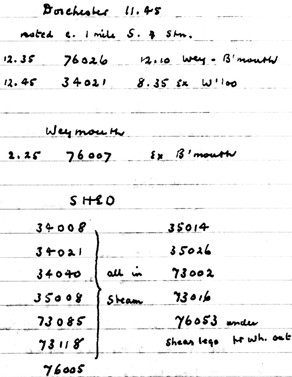 Weymouth Trip - 31st May 1967.