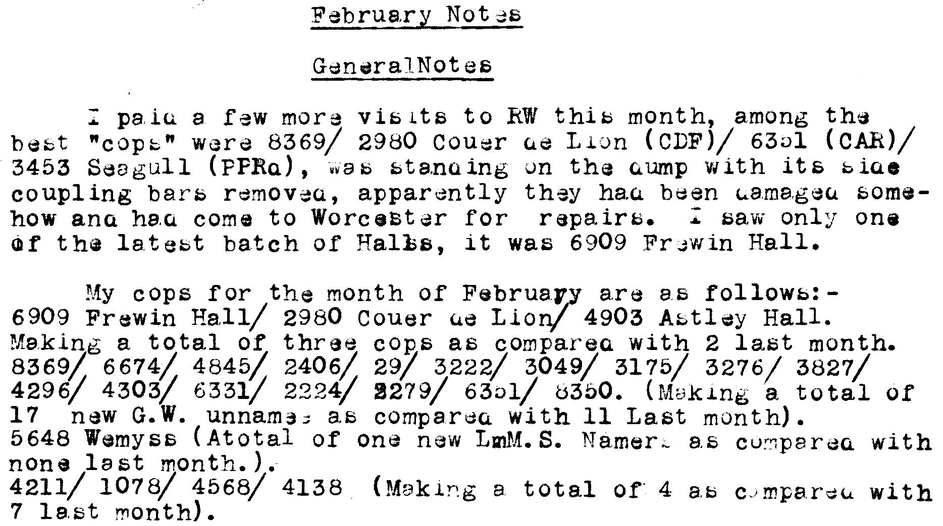 Worcester February 1941.