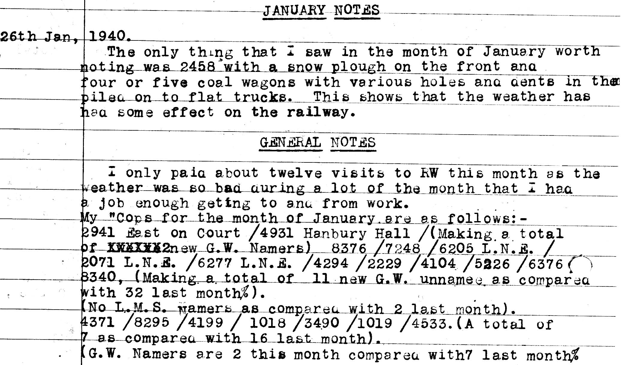 Worcester January 1941.