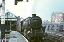 Black 5 44847 prepares to leave Nottingham Victoria for London Marylebone in 1966.